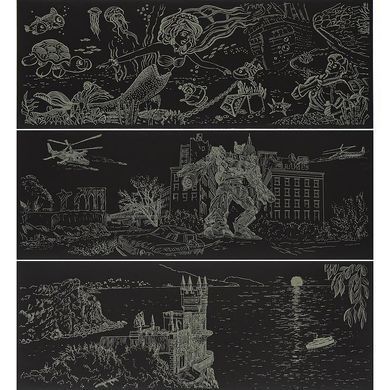 Креативное творчество Гравюра панорама ГрВ2 (эконом) Danko Toys, рисование пером, творчество для детей царапка