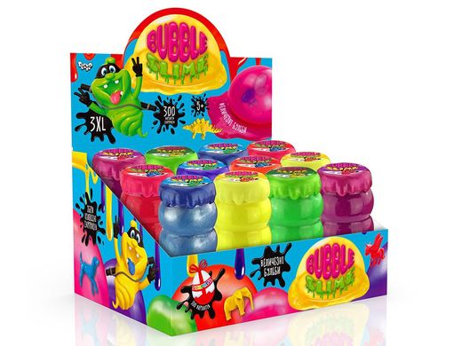 Слайм антистрес Bubble Slime 3XL Danko Toys BUBS-01-01U 340 гр лизун в'язка маса іграшка дитяча для дітей