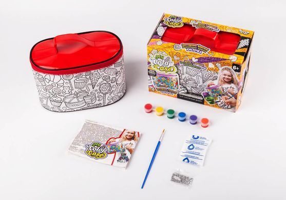 Набір для творчості косметичка - розмальовка My Color Case Danko Toys COС-01-01U дитячі фарби лак блискітки для дівчаток