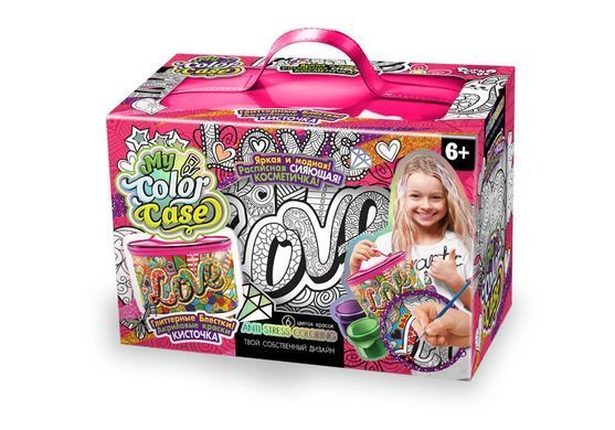 Набір для творчості косметичка - розмальовка My Color Case Danko Toys COС-01-01U дитячі фарби лак блискітки для дівчаток