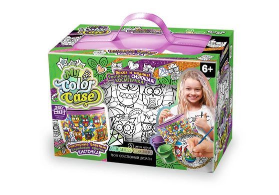 Набір для творчості косметичка - розмальовка My Color Case Danko Toys COС-01-01U дитячі фарби лак блискітки для дівчаток