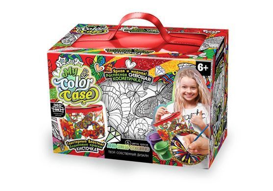 Набір для творчості косметичка - розмальовка My Color Case Danko Toys COС-01-01U дитячі фарби лак блискітки для дівчаток