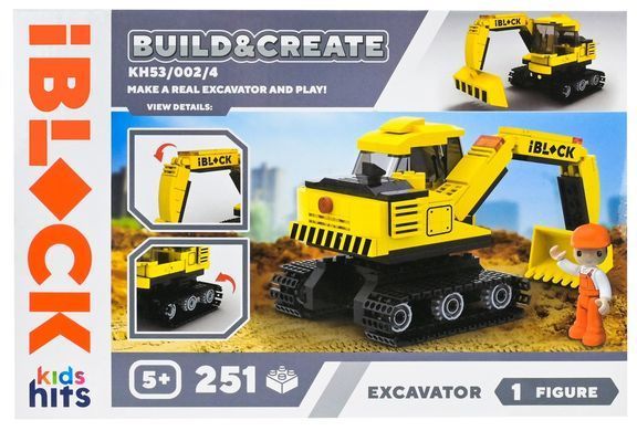 Конструктор Kids hits IBLOCK Junior Екскаватор (251 дет.) KH53/002/4