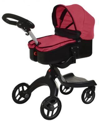 Коляска для куклы 2 в 1 CARRELLO GLORIA (с сумкой) 9631A+BAG DEEP RED