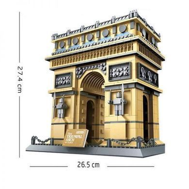 3D конструктор Wange Архітектура Тріумфальна арка Париж 5223 дитячий 3д 1401 деталь