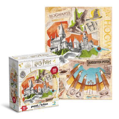 Пазл Hard-M, Harry Potter. Школа Хогвартс и поле для Квиддича, Dodo (450 дет.) 200503
