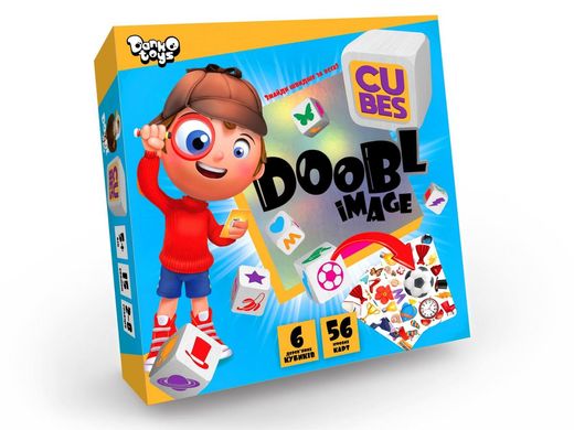 Настольная игра Doobl Image Сubes (укр) Danko Toys DBI-04-01U силуэты 56 карточек кубики для детей и взрослых