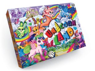 Настільна гра Unicorn Land Danko Toys DTG97 світ єдинорогів поле кубик фішки ходилка для дітей сім'ї