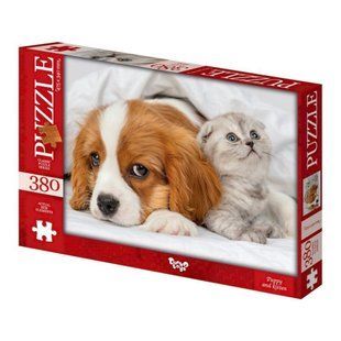 Классический пазл 380 эл. с.6 "Puppy and kitten" Danko Toys C380-06-01
