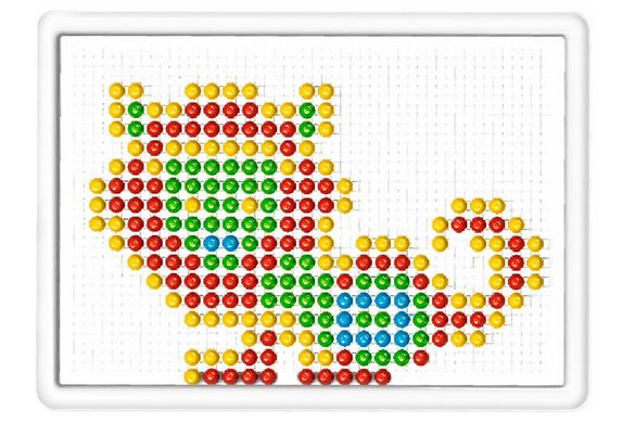 Игрушка Мозаика 4 ТехноК 3367 в пенале саквояже 340 фишек 4 цвета детская пластиковая развивающая для детей