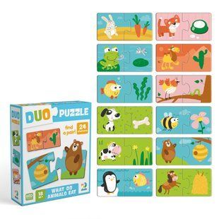 Дитячий пазл ДУО Хто що їсть (24 ел.) Dodo 300691