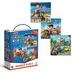 Пазл 3 в 1 Paw Patrol: Готові до роботи (25+36+54 елем) Dodo 200579