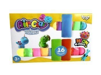 Креативна творчість Air Clay Danko Toys ARCL-04-01U набір 16 шт. тісто повітряний пластилін для дітей