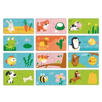 Детский пазл ДУО Кто что ест (24 эл.) Dodo 300691