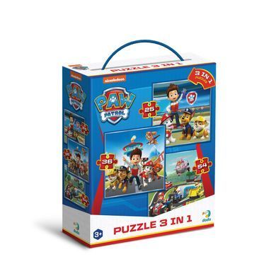 Пазл 3 в 1 Paw Patrol: Готові до роботи (25+36+54 елем) Dodo 200579