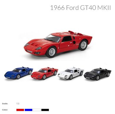 Модель Kinsmart FORD (1966) GT40 MKII KT5427W машинка металева інерційна відчиняються двері машина для дітей іграшка