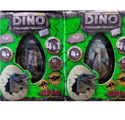 Креативна творчість Dino Paleontology. EGG 4 в1, арт. DP-03-01 Danko Toys, набір, динозавр, що росте, кінетичний пісок, іграшка