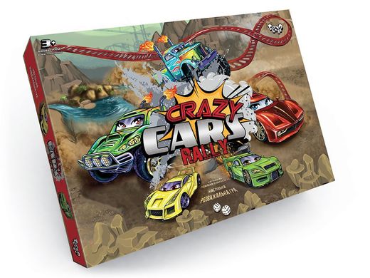 Настольная игра Crazy Cars Rally Danko Toys DTG93R гонка супермашин динамичная для детей и взрослых