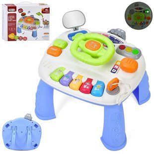 Развивающий центр 2 в 1 с игровым столиком и рулем 368-48B