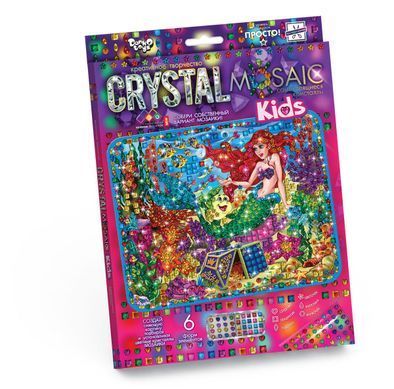 Набор для творчества Мозаика из кристаллов Crystal mosaic kids Danko Toys CRMk-01-01 картина креатив для детей