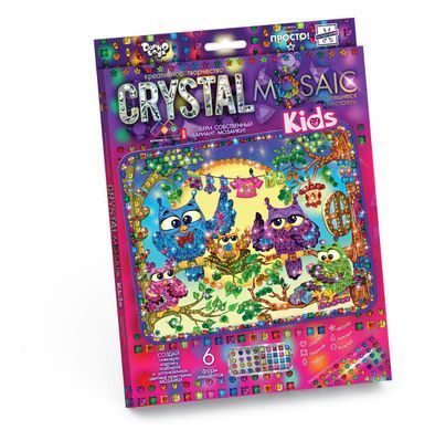 Набор для творчества Мозаика из кристаллов Crystal mosaic kids Danko Toys CRMk-01-01 картина креатив для детей
