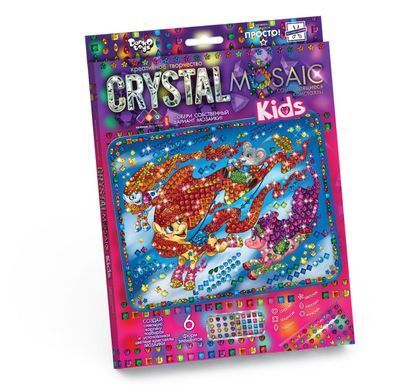 Набор для творчества Мозаика из кристаллов Crystal mosaic kids Danko Toys CRMk-01-01 картина креатив для детей