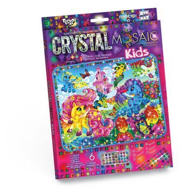 Набор для творчества Мозаика из кристаллов Crystal mosaic kids Danko Toys CRMk-01-01 картина креатив для детей