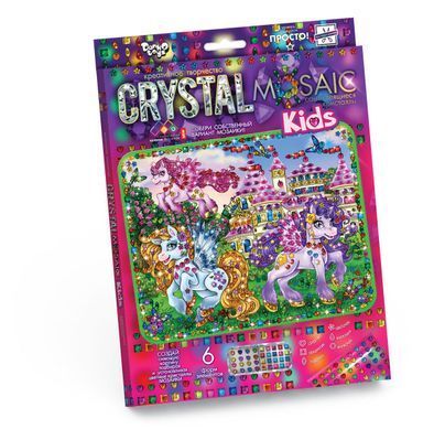 Набор для творчества Мозаика из кристаллов Crystal mosaic kids Danko Toys CRMk-01-01 картина креатив для детей